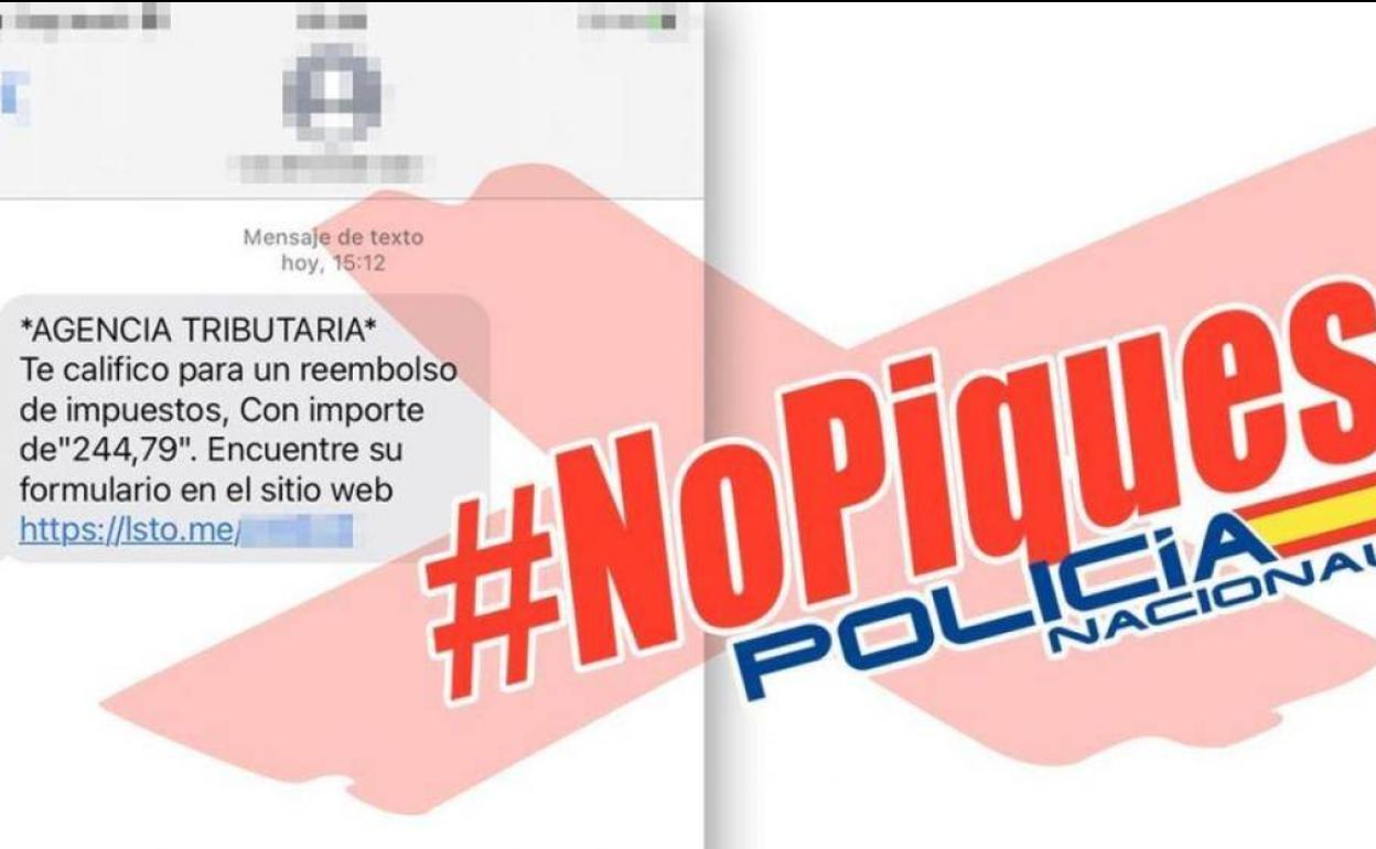 La Policía Nacional alerta de una nueva estafa un SMS que simula